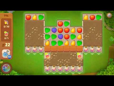 Gardenscapes Level 996 Walkthrough "No Boosters Used"