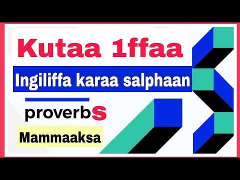 Kutaa 1ffaa # Ingiliffa karaa salphaan @furtuu1