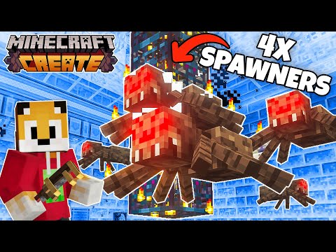 Insane Quad Spider Spawner Build in Minecraft Mod!
