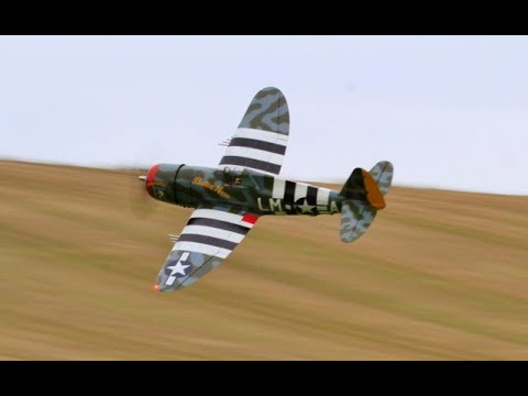 TEST FLIGHT - 1/4.4 SCALE CARF P-47 THUNDERBOLT - MOKI 250cc 5 CYL RADIAL - DEANO AT NLMFC - 2024