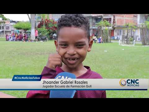 Deportistas del Club Internacional Tuluá y la Escuela Guti entregaron las impresiones del partido