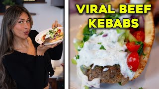 Viral Sheet Pan Beef Kebab Wraps! Amazing High Protein, Low Carb Recipe