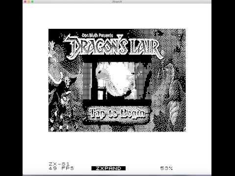 ZEsarUX emulator - Playing Dragons Lair for ZX-81 - ZXPand Interface