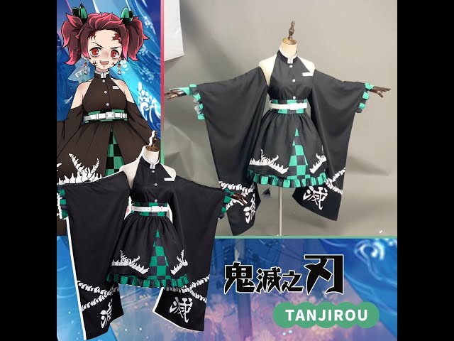 Vídeo relacionado con Taeyue Anime Kamado Tanjirou Cosplay Disfraz Halloween Carnaval Cosplay Abrigo Traje Kimono Chaqueta Hombres, verde, S