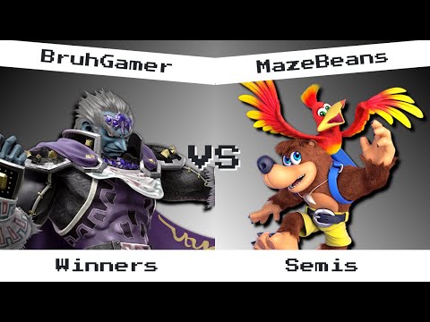 Wavebounce #17 - Winners Semis - BruhGamer (Ganondorf) vs MazeBeans (Banjo, Steve)