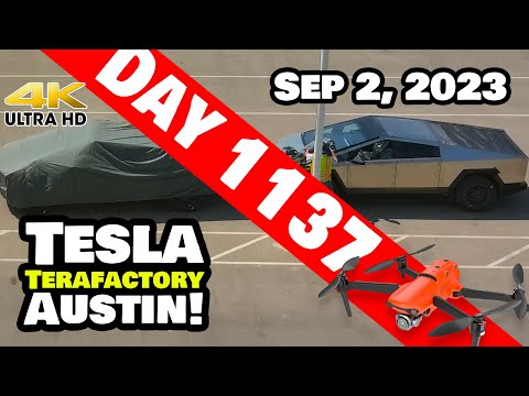 CYBERTRUCK PRODUCTION CONTINUES AT GIGA TEXAS! - Tesla Gigafactory Austin 4K  Day 1137 - 9/2/23