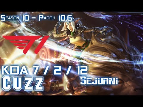 T1 Cuzz SEJUANI vs GRAVES Jungle - Patch 10.6 KR Ranked