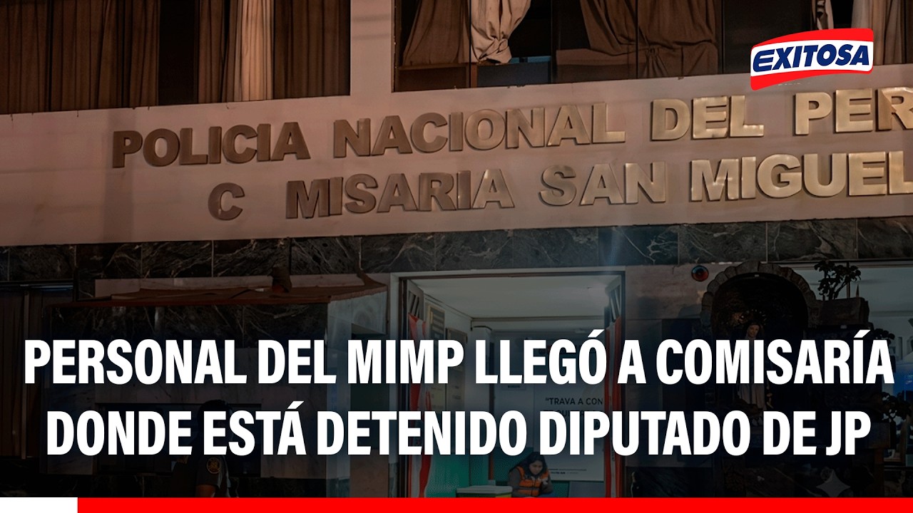 🔴🔵 En la comisaría de San Miguel permanece detenido el diputado de Juntos por el Perú