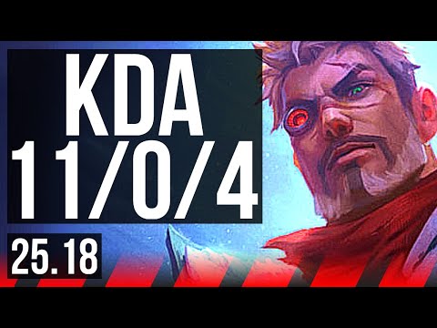 JAYCE vs DR. MUNDO (TOP) | 11/0/4, 6 solo kills, Legendary | KR Master | 25.18