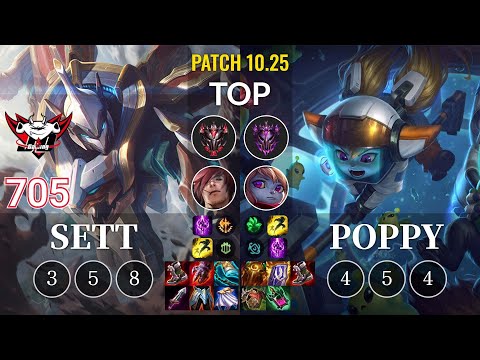 JDG 705 Sett vs Poppy Top - KR Patch 10.25