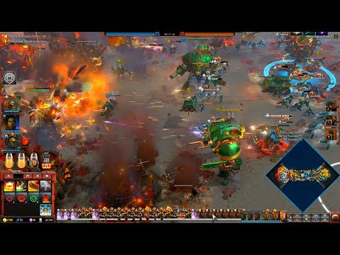 Space Marines vs Orks, 3v3, Hard AI - Warhammer 40K: Dawn Of War 3 - No Limit Mod