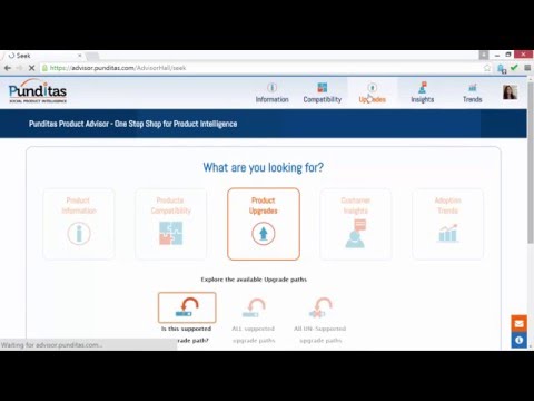 Windchill Upgrade paths in Punditas Product Advisor