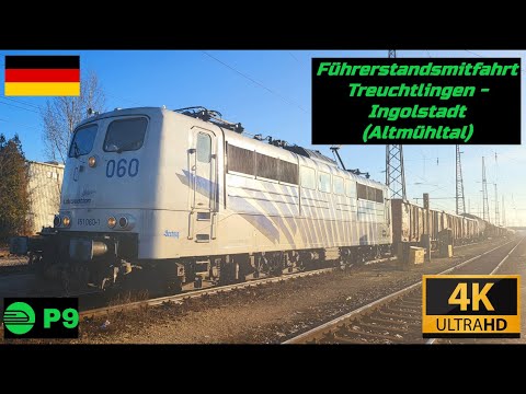 Driver's cab ride Treuchtlingen - Ingolstadt (Altmühltal) in winter