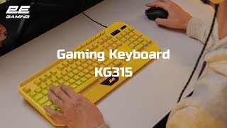 2E GAMING Membrane keyboard KG315 110key, USB-A, EN/UA, RGB, white