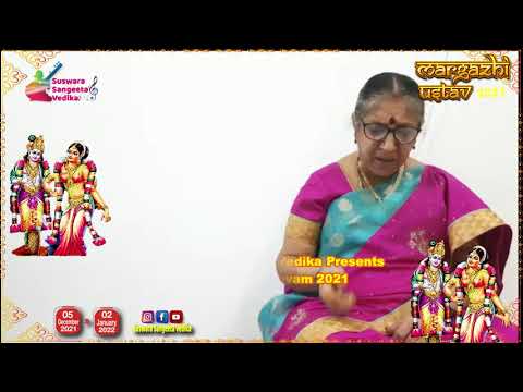 Margazhithingal by Smt Darbha Anjanavati in" Margazhi Utsavam " Presented by Suswara Sangeeta Vedika — वीडियो थंबनेल
