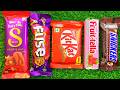 Satisfying Video Asmr Unboxing GIANT Sweets Chocolate And Rainbow Lollipops With Candy Cutting Asmr