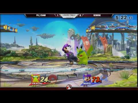 VS Weekly 12/29/16 - Losers Finals - Esam (Pikachu) vs. Seibrik (Mario/MK) - Smash 4