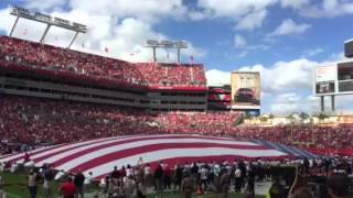 Flag almost blew away it was so breezy