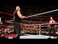 Brock Lesnar Confronts The Undertaker Before Hell In A Cell Raw October 19 2015