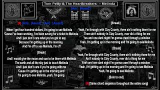 Tom Petty &amp; The Heartbreakers  – Melinda [Live] ..... [Vocals] [Guitar Chords] [Lyrics]