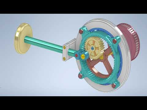 Mechanisms of Rotary Piston - Converting Rotation Motion into Linear Motion - Mechanical Principle