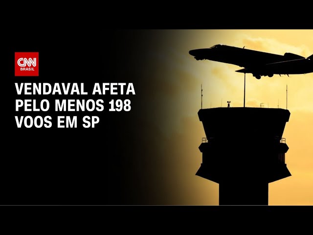Ventos com mais de 90 km/h afetam pelo menos 198 voos em São Paulo | CNN NOVO DIA