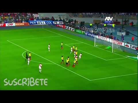 Gol de Paolo Guerrero 75' Perú 1   1 Colombia NARRACIÓN PERUANA ATV   YouTube   Google Chrome 21 04