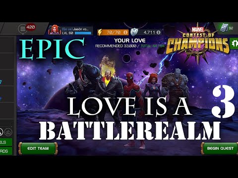 Love is a Battlerealm 3(Epic) All bosses-Marvel Contest of Champions