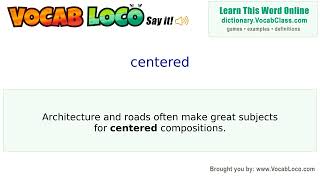 Video thumbnail for centered