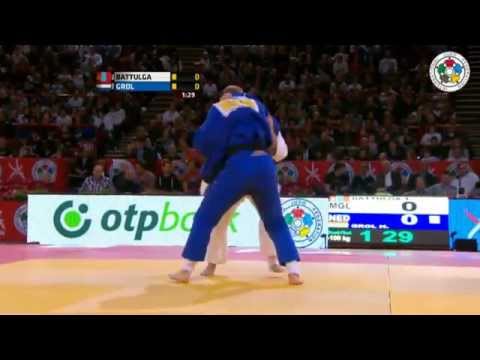 Judo Grand Slam Paris 2013: Temuulen BATTULGA (MGL) - Henk GROL (NED) Semi Final [-100kg]