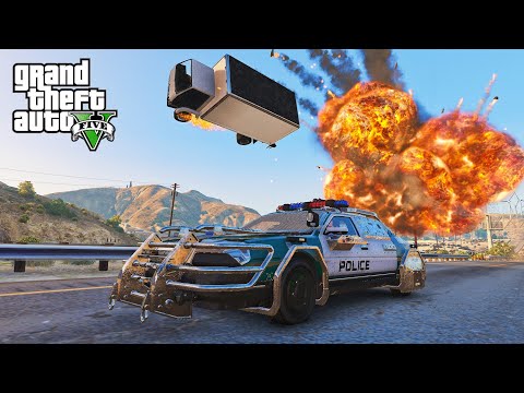GTA 5 POLICE CAR CRASHES COMPILATIONS POLICE CHASE - DESTRUCTION