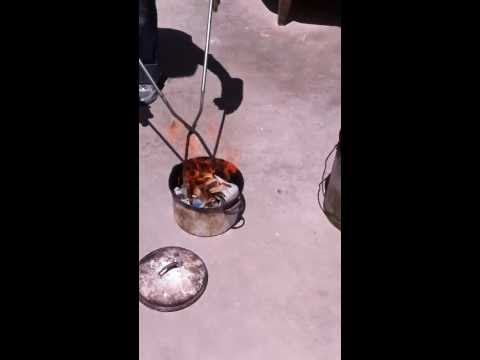 Raku glaze and firing at Ventura College