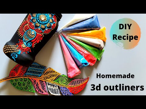 Homemade 3D outliner/DIY Puffy paints/Make your own craft supplies/CreativeCat