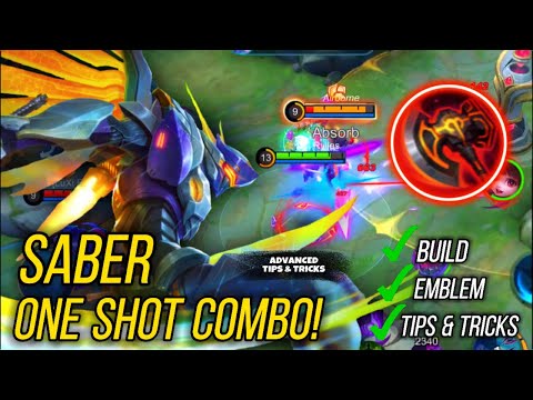 PRO SABER TUTORIAL 2021 | BEST BUILD FOR ONE SHOT! | Pro Guide - MOBILE LEGENDS