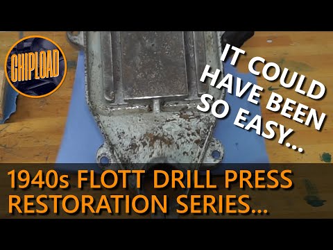Restoring a 1940s german made FLOTT drill press Part #2 - Rust and Paint removal