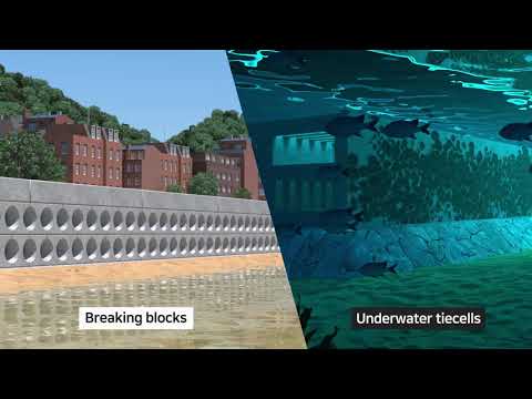 Return-wave Block & Underwater Tiecell including A Patent Technology to prevent Coastal Erosion