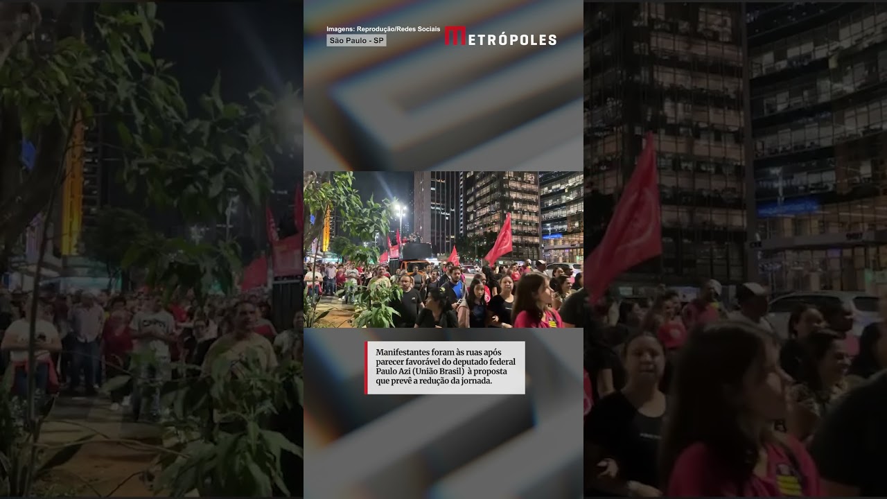 Manifestantes ocupam a Paulista em protesto pelo fim da escala 6x1