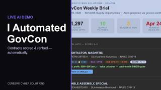 I Automated Government Contract Hunting — Live AI Demo #AI #govcon #automation #claude #codex