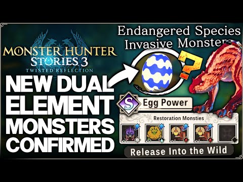 NEW DUAL ELEMENT MONSTERS CONFRIRMED - New Gameplay & New Monstie Reveal - Monster Hunter Stories 3!