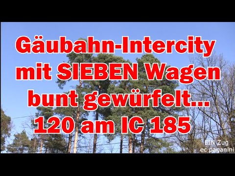 Gäubahn- IC mit SIEBEN SBB- Wagen? Und bunt gewürfelt? Was war das denn?