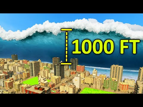 1000ft TSUNAMI DESTROYS A CITY! - City Skylines