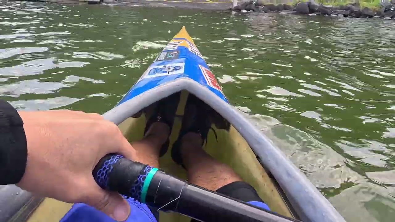 Paddling a vintage K1 Multisport for the first time