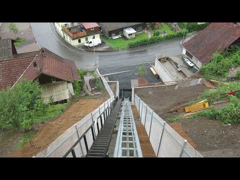 Standseilbahn 8887.01 Mels - Stoffel Mels - Talfahrt