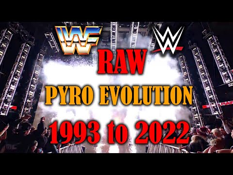 WWF/E Monday Night Raw! Evolution of the Raw Pyro from 1993 to 2022 - NEW