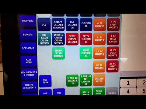 Burger King Cashier Lunch Menu