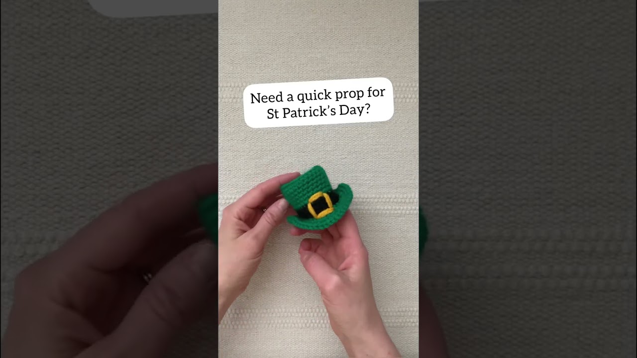 Free Top Hat Tutorial for St. Patrick’s Day | #amigurumi #crochet #yarn