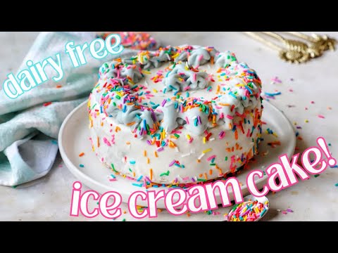 Veganized Carvel Ice Cream Cake! Homemade No Churn Vegan Ice Cream