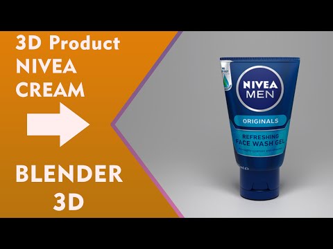 3D Product Design NIVEA CREAM | Blender Tutorial | #blender #blendertutorial #products