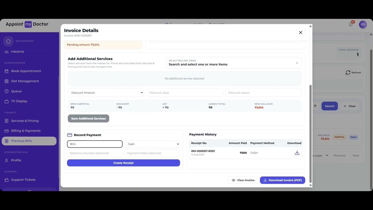 Thumbnail for Add Items to a Previous Invoice