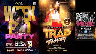 25+ Weekend Night Party Promo Flyer in PSD Photoshop Tutorial